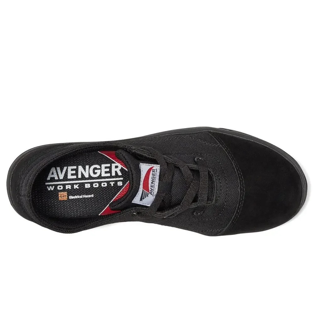 AVENGER WORK BOOTS BLADE 3 EYE SOFT TOE ALL BLACK 11 EE - WIDE